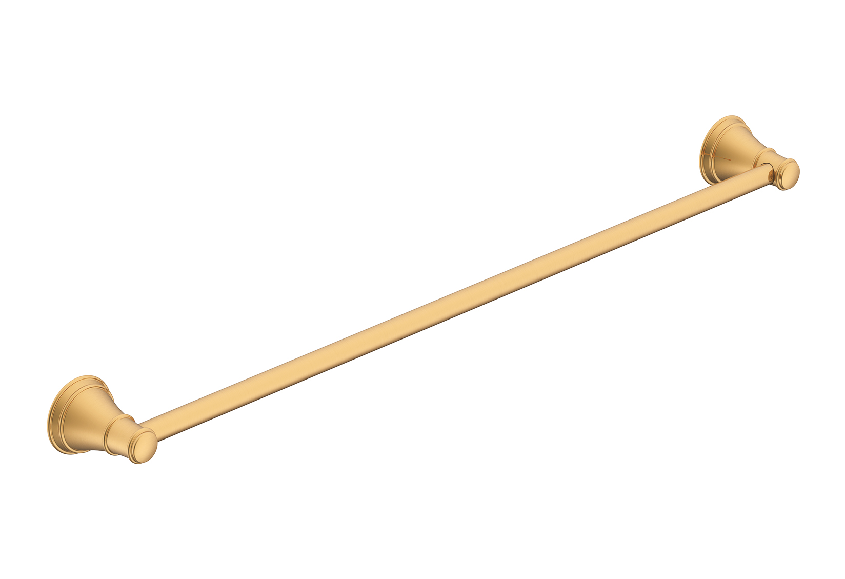Eternal Single Towel Rail 600mm Brushed Brass
