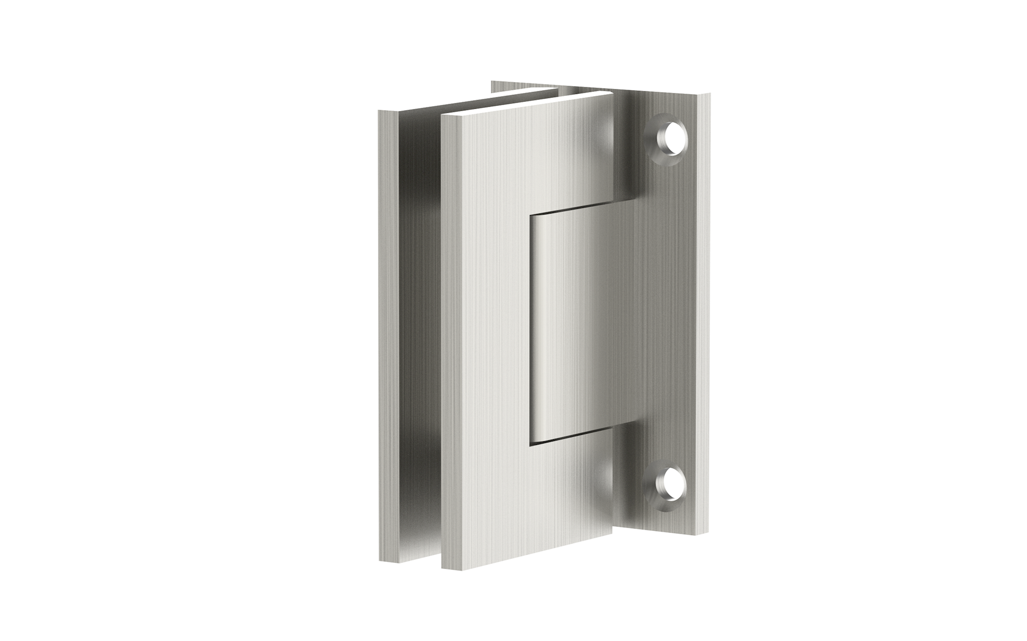 Shower Screen Hinge - Wall to Glass Brushed Nickel